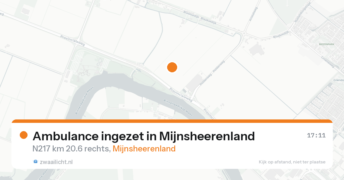 Ambulance ingezet in Mijnsheerenland — 18 aug 2026