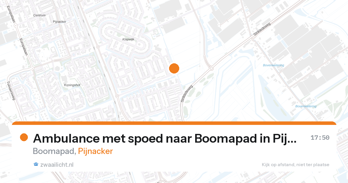 Ambulance met spoed naar Boomapad in Pijnacker — 1 jun 2026