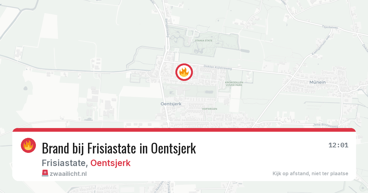 Brand bij Frisiastate in Oentsjerk — 26 jun 2026