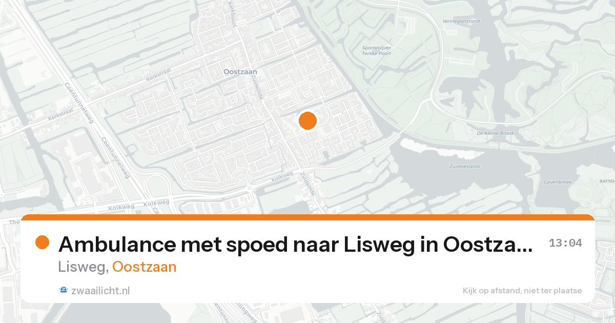 Ambulance met spoed naar Lisweg in Oostzaan — 7 feb 2026