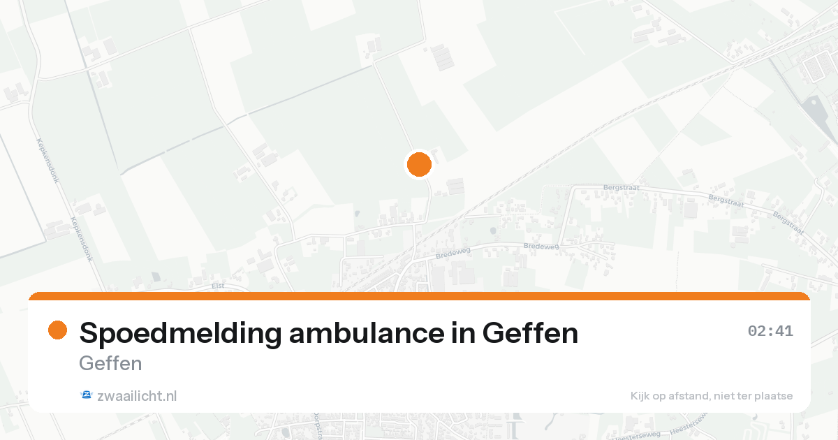 Spoedmelding ambulance in Geffen — 21 aug 2026