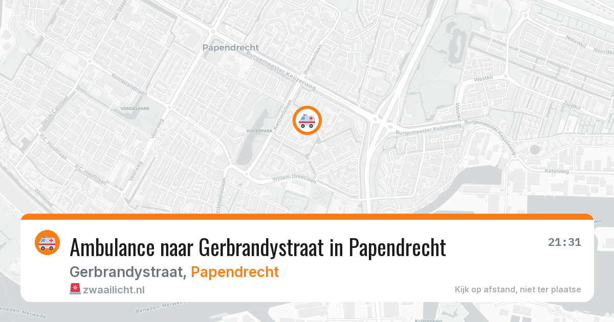 Ambulance naar Gerbrandystraat in Papendrecht — 4 jul 2026