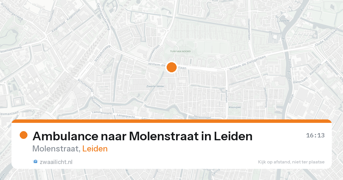 Ambulance naar Molenstraat in Leiden — 28 mrt 2026