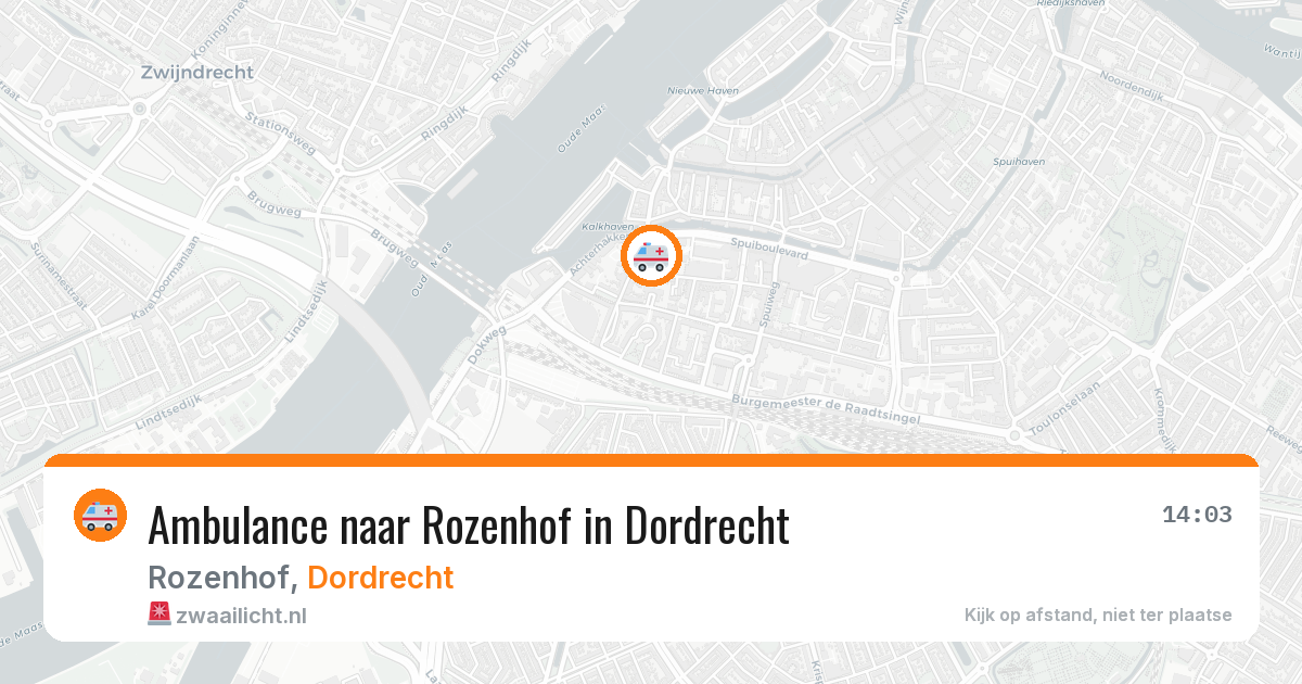 Ambulance naar Rozenhof in Dordrecht — 30 jul 2026