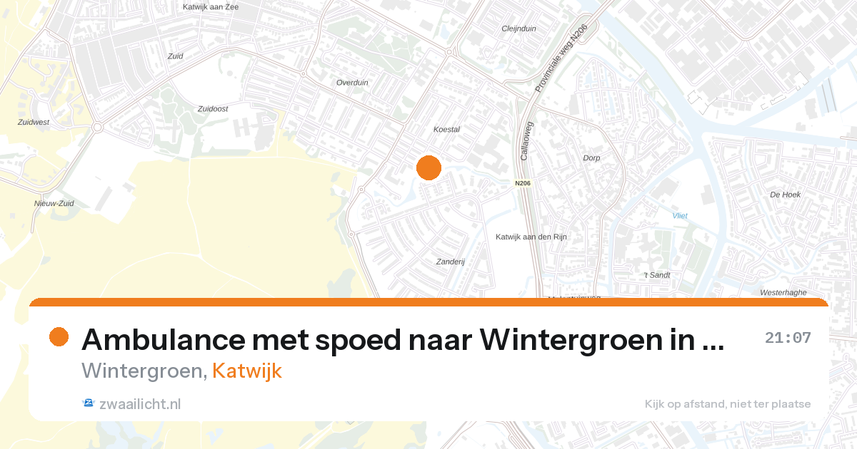 Ambulance met spoed naar Wintergroen in Katwijk — 7 apr 2026
