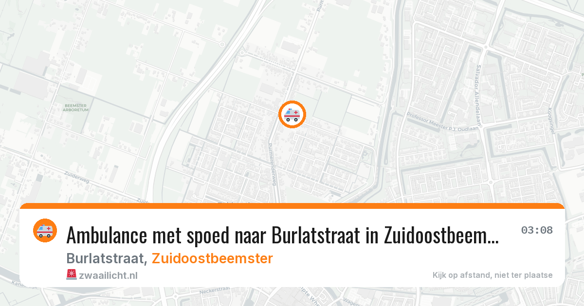 Ambulance met spoed naar Burlatstraat in Zuidoostbeemster — 21 jan 2026