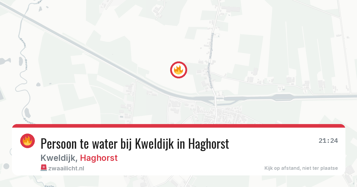 Persoon te water bij Kweldijk in Haghorst — 31 mei 2026