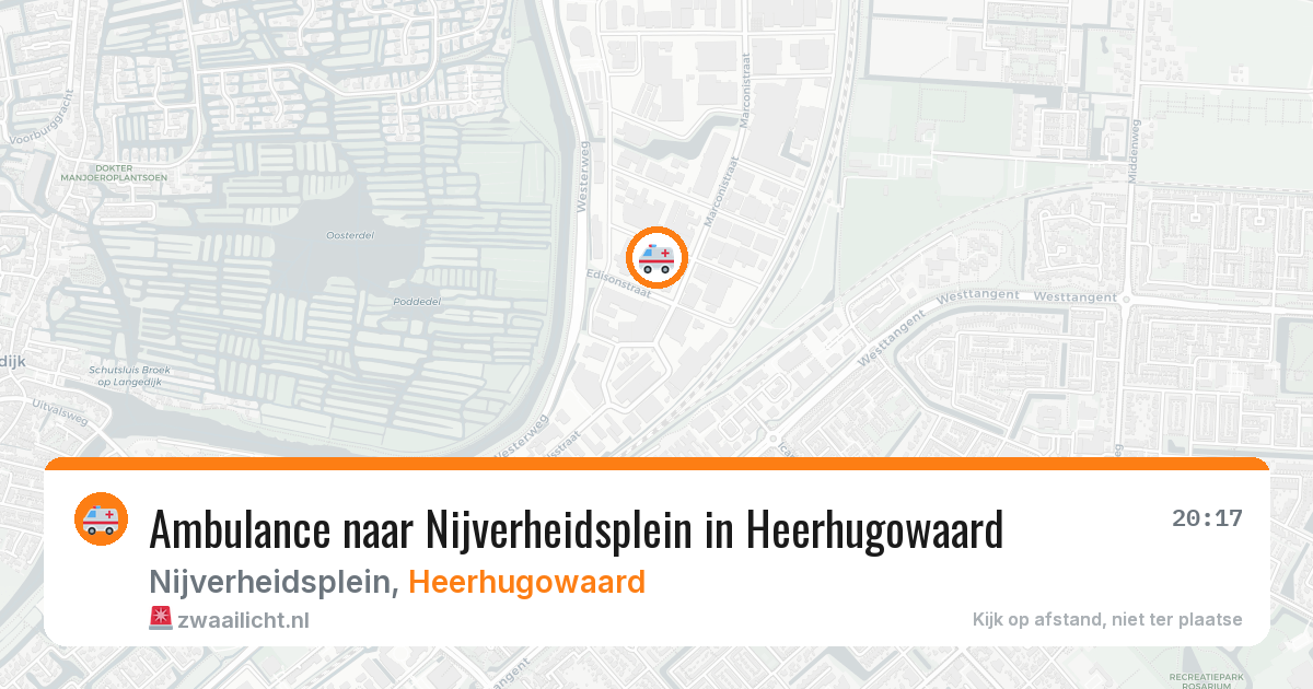 Ambulance naar Nijverheidsplein in Heerhugowaard — 19 jul 2026