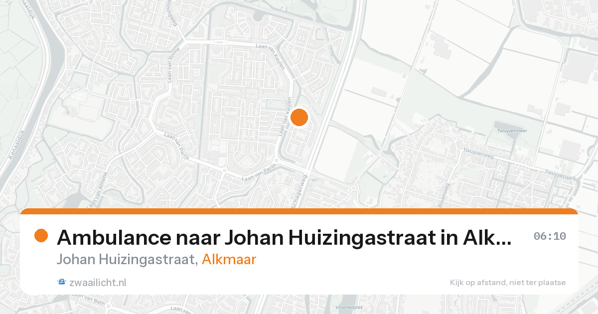 Ambulance naar Johan Huizingastraat in Alkmaar — 8 feb 2026