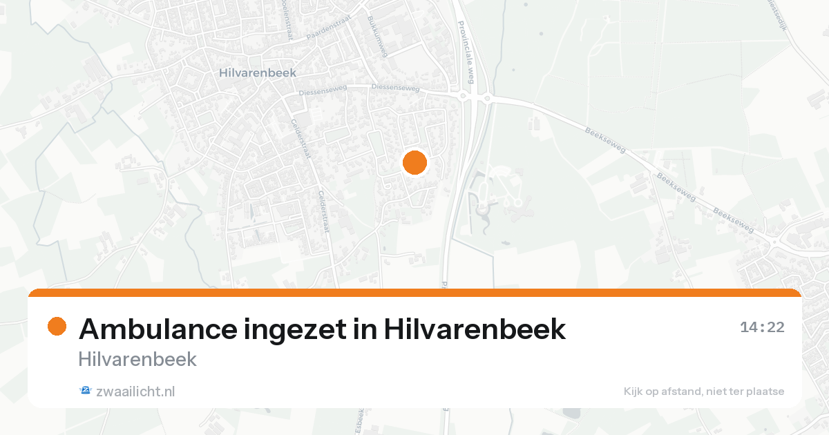 Ambulance ingezet in Hilvarenbeek — 15 aug 2026