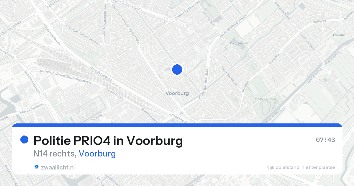 Politie PRIO4 in Voorburg — 24 aug 2026 | 🚨 Zwaailicht.nl