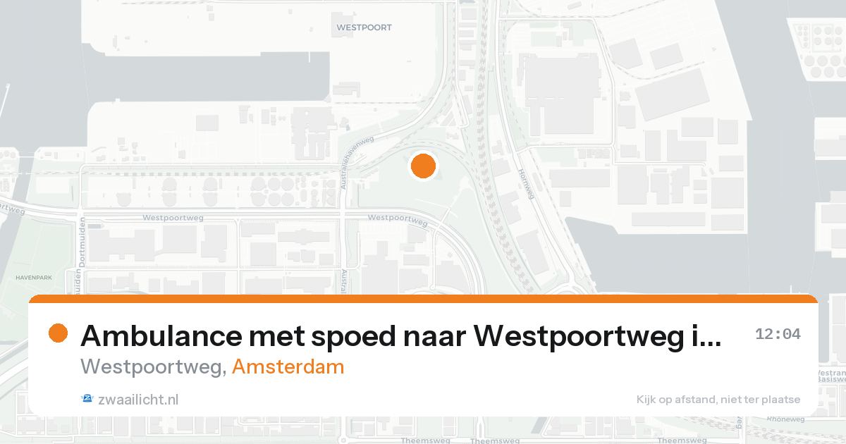 Ambulance met spoed naar Westpoortweg in Amsterdam — 11 jun 2026