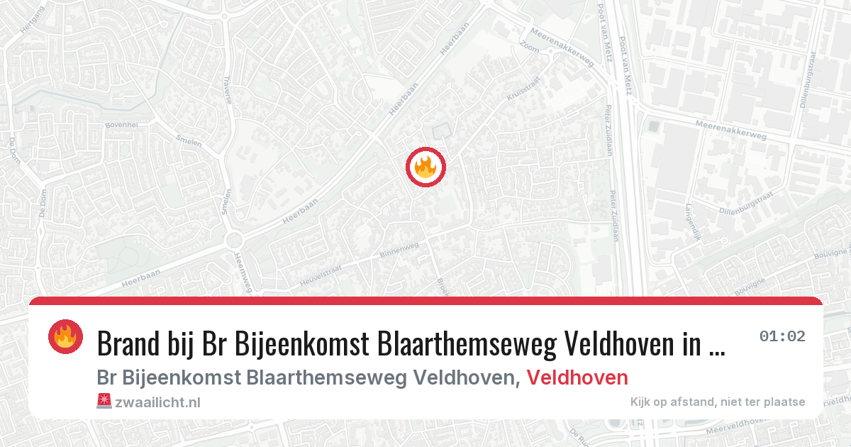 Brand bij Br Bijeenkomst Blaarthemseweg Veldhoven in Veldhoven — 9 feb 2026