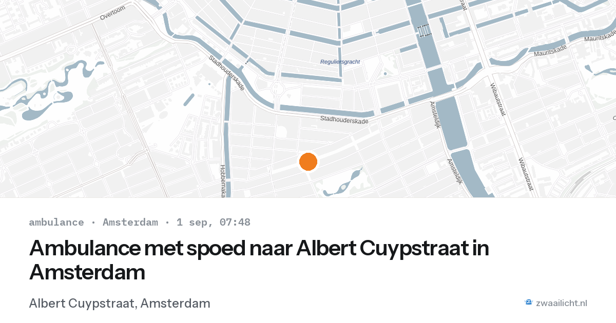 Ambulance met spoed naar Albert Cuypstraat in Amsterdam — 1 sep 2026