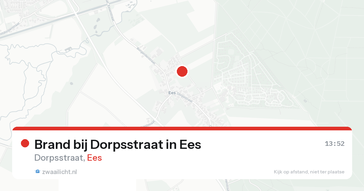 Brand bij Dorpsstraat in Ees — 18 aug 2026