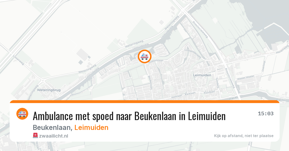 Ambulance met spoed naar Beukenlaan in Leimuiden — 15 apr 2026
