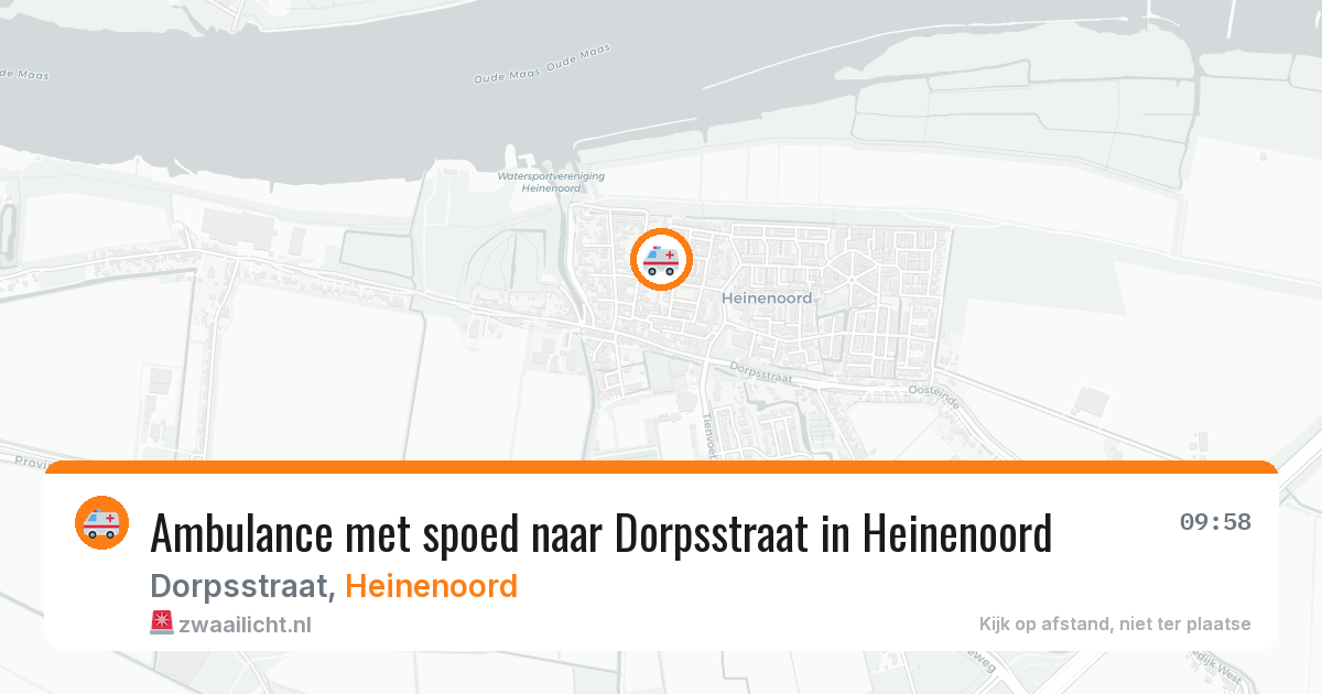Ambulance met spoed naar Dorpsstraat in Heinenoord — 20 jan 2026