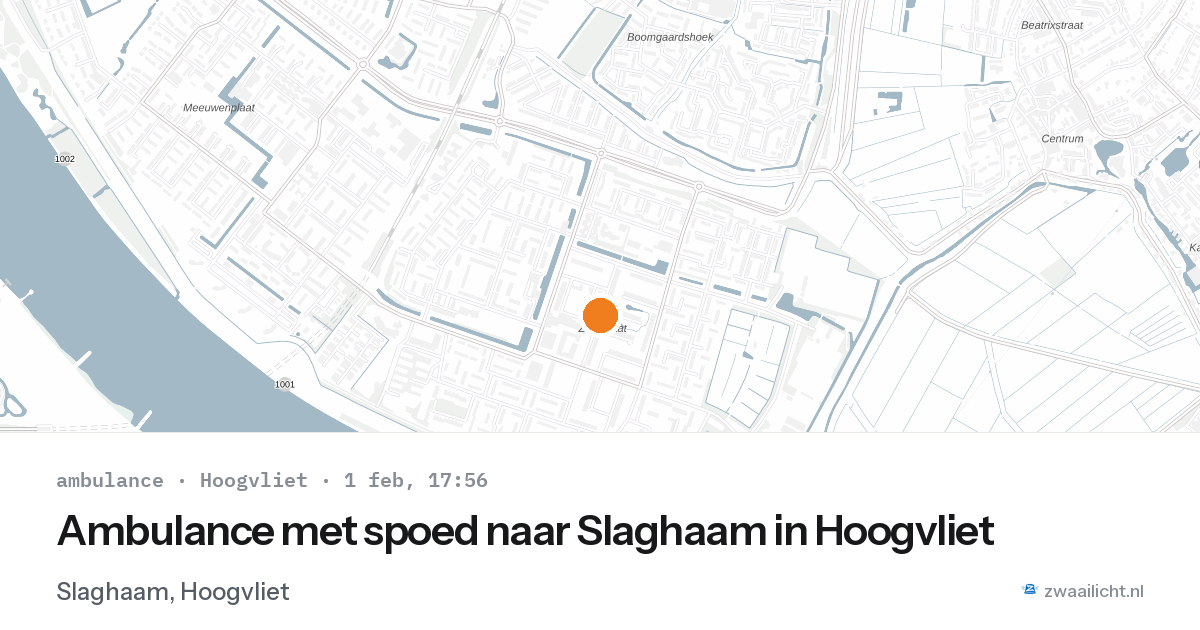Ambulance met spoed naar Slaghaam in Hoogvliet — 1 feb 2026