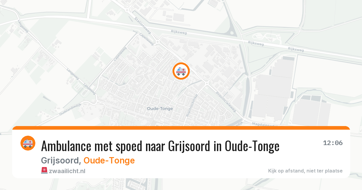 Ambulance met spoed naar Grijsoord in Oude-Tonge — 19 mrt 2026