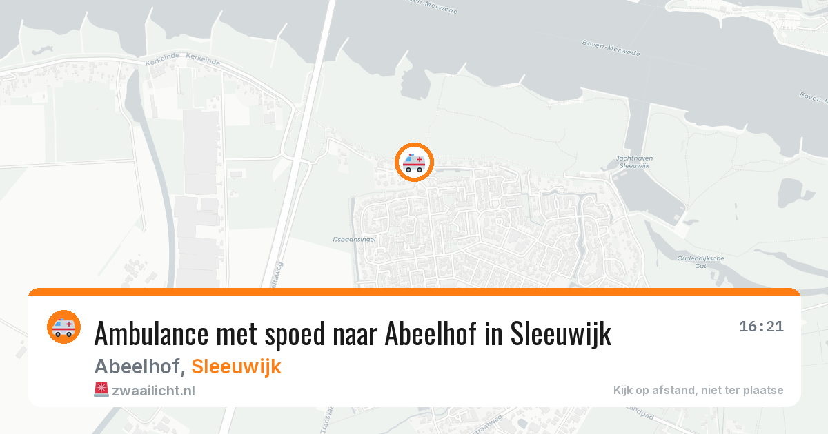 Ambulance met spoed naar Abeelhof in Sleeuwijk — 27 jun 2026