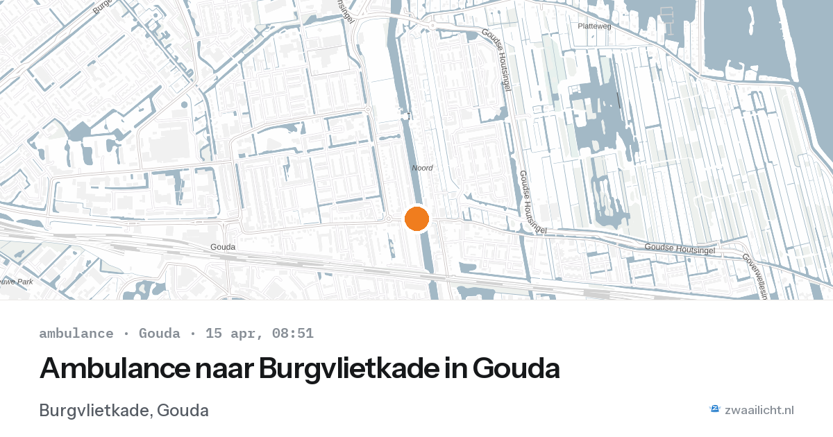 Ambulance naar Burgvlietkade in Gouda — 15 apr 2026