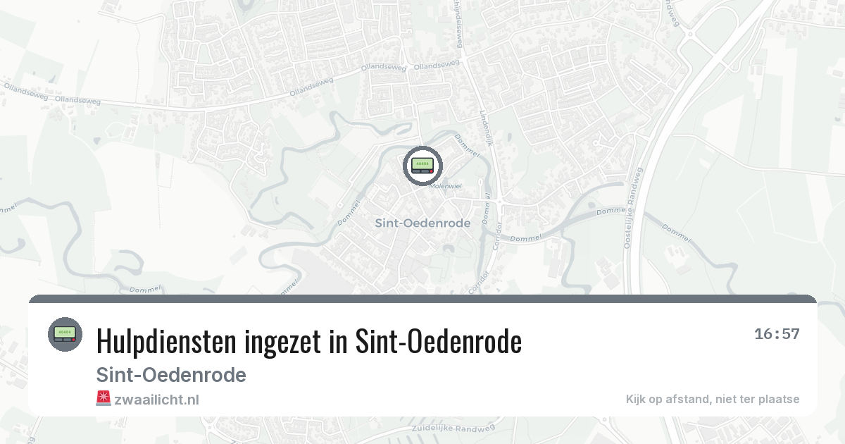 Hulpdiensten ingezet in Sint-Oedenrode — 4 feb 2026 | 🚨 Zwaailicht.nl