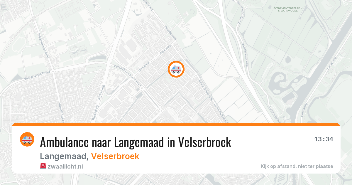 Ambulance naar Langemaad in Velserbroek — 19 mei 2026
