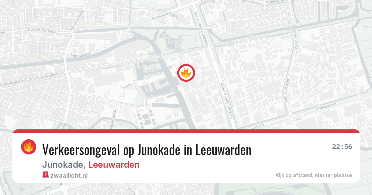 Verkeersongeval op Junokade in Leeuwarden — 6 jul 2026