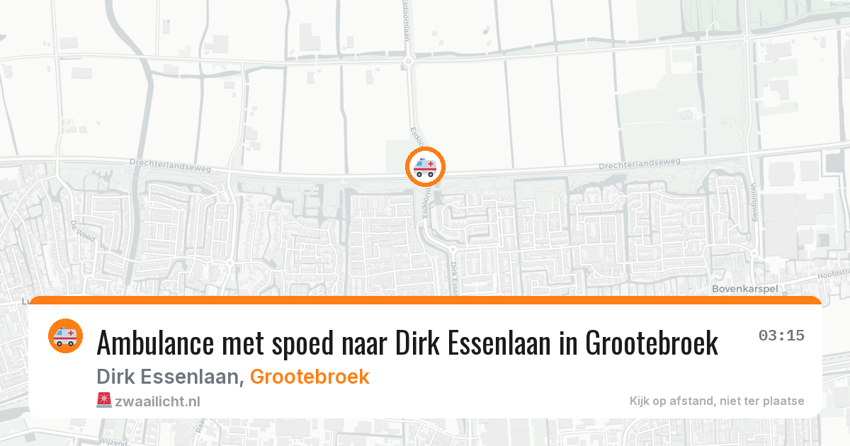 Ambulance met spoed naar Dirk Essenlaan in Grootebroek — 23 jun 2026