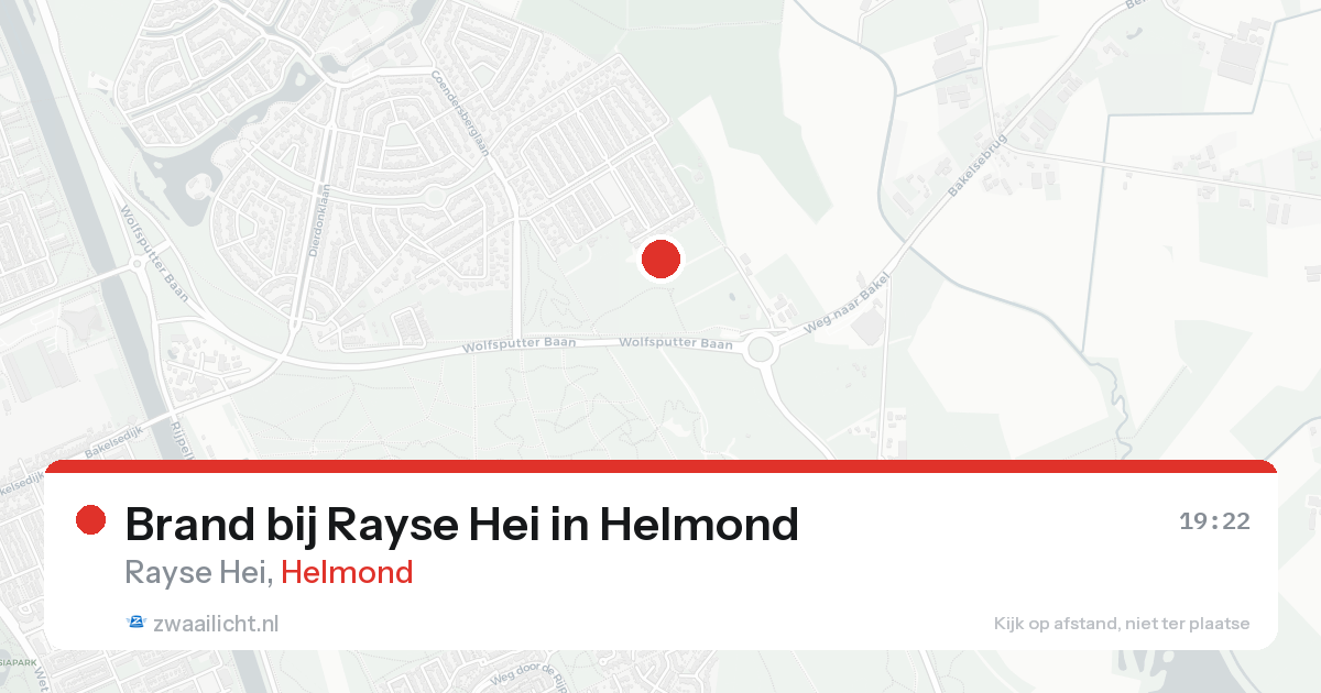 Brand bij Rayse Hei in Helmond — 22 aug 2026