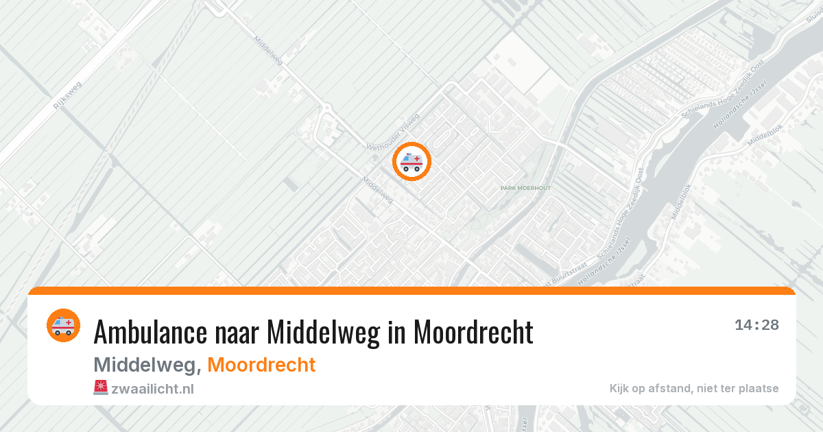 Ambulance naar Middelweg in Moordrecht — 2 jun 2026