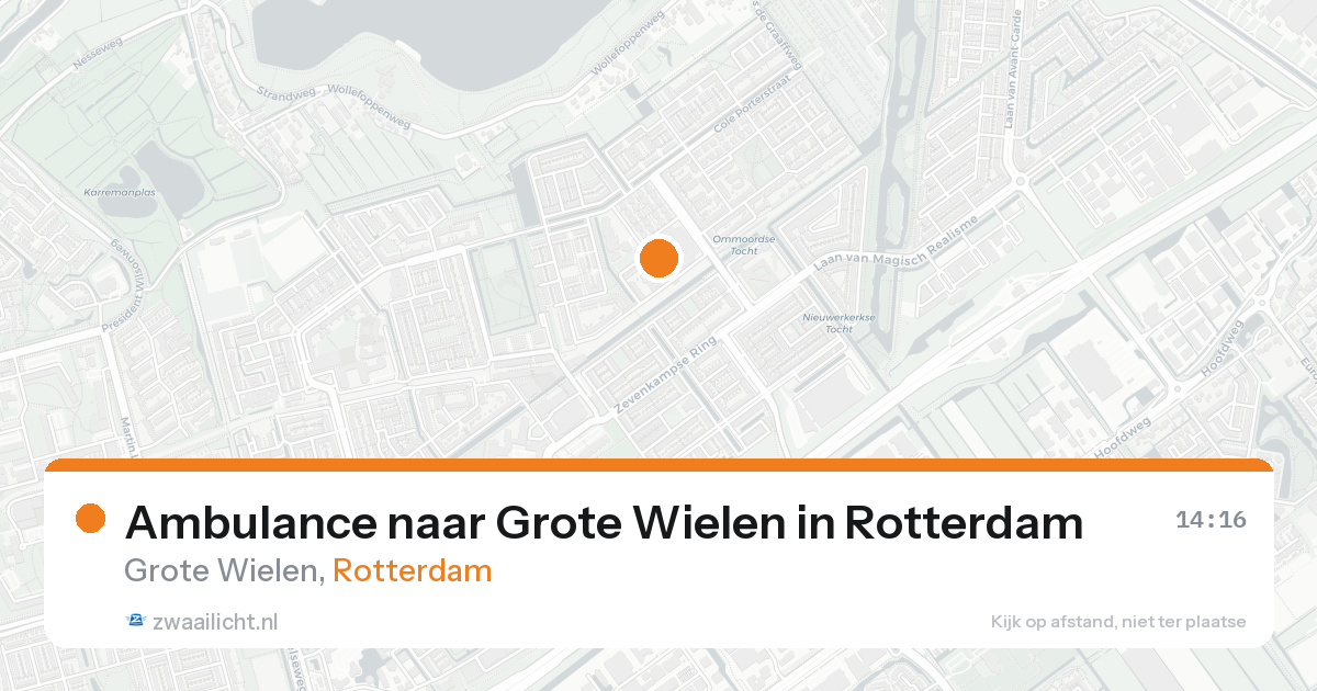 Ambulance naar Grote Wielen in Rotterdam — 8 jul 2026