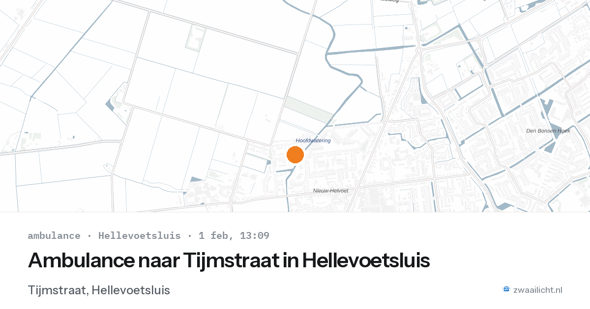 Ambulance naar Tijmstraat in Hellevoetsluis — 1 feb 2026