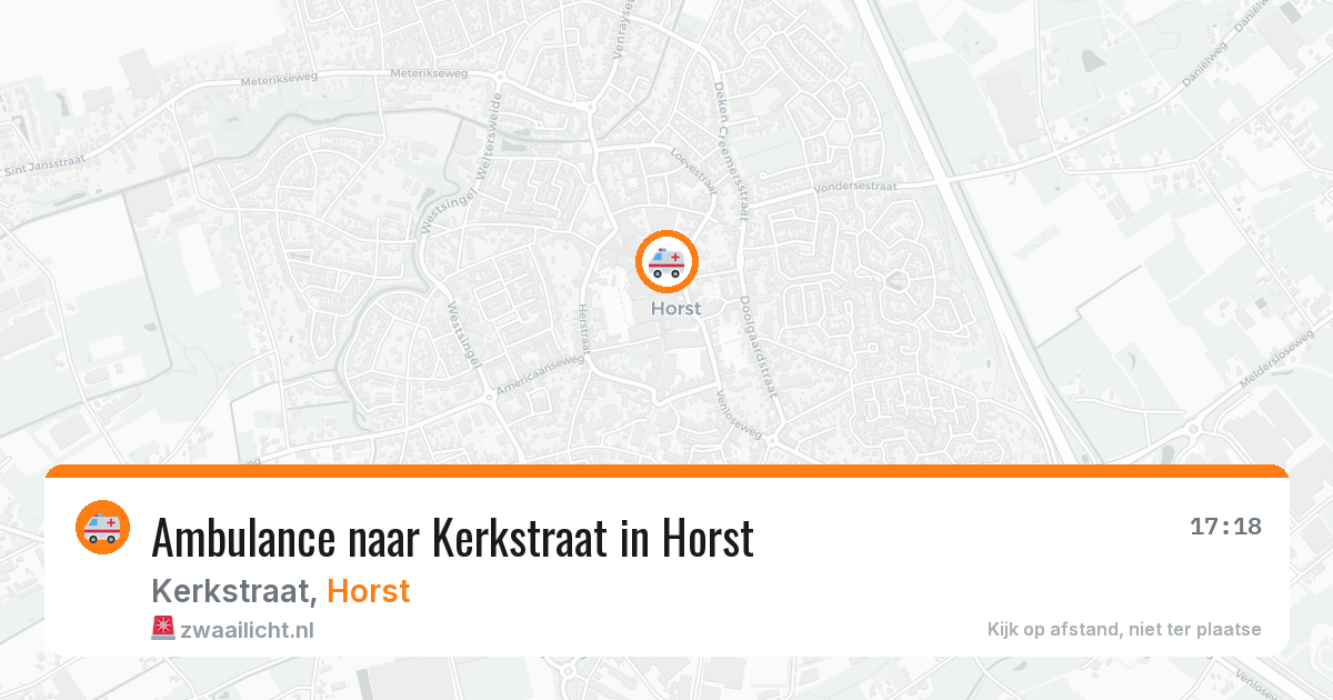 Ambulance naar Kerkstraat in Horst — 20 jul 2026