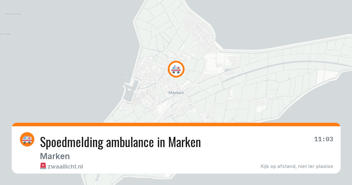 Spoedmelding ambulance in Marken — 24 jun 2026