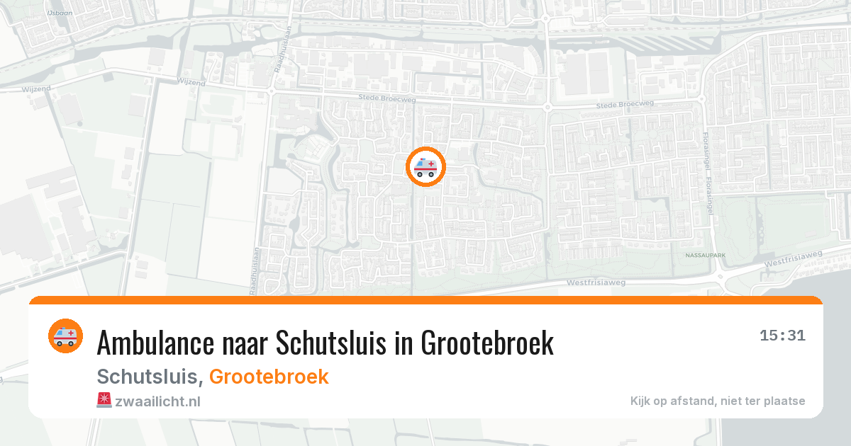 Ambulance naar Schutsluis in Grootebroek — 12 jun 2026