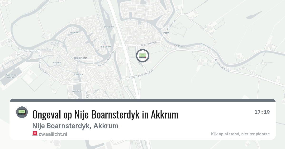 Ongeval op Nije Boarnsterdyk in Akkrum — 10 feb 2026