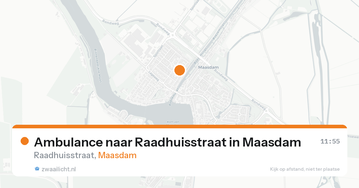 Ambulance naar Raadhuisstraat in Maasdam — 18 aug 2026