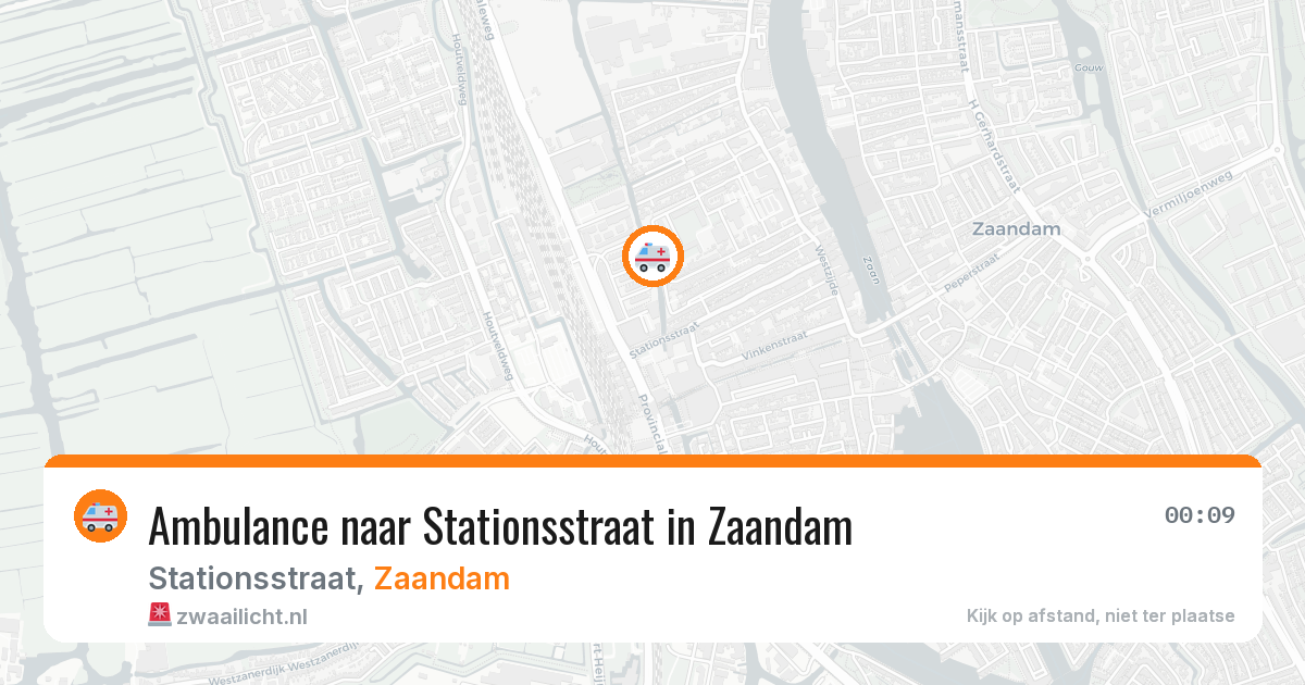 Ambulance naar Stationsstraat in Zaandam — 22 mrt 2026