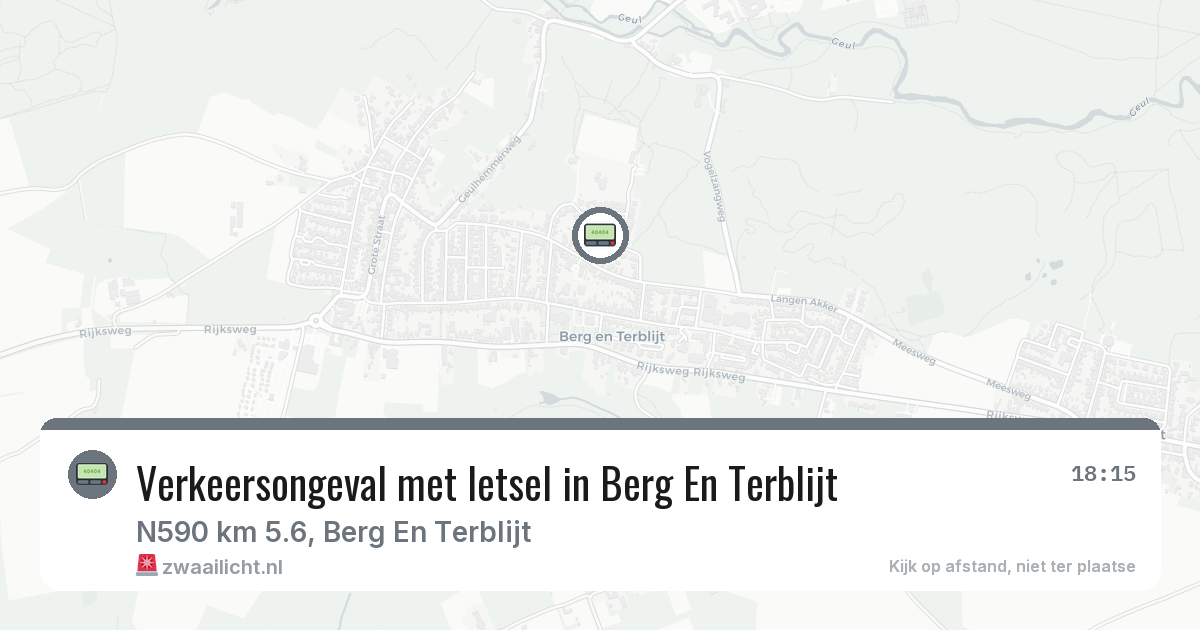 Verkeersongeval met letsel in Berg En Terblijt — 25 jun 2026