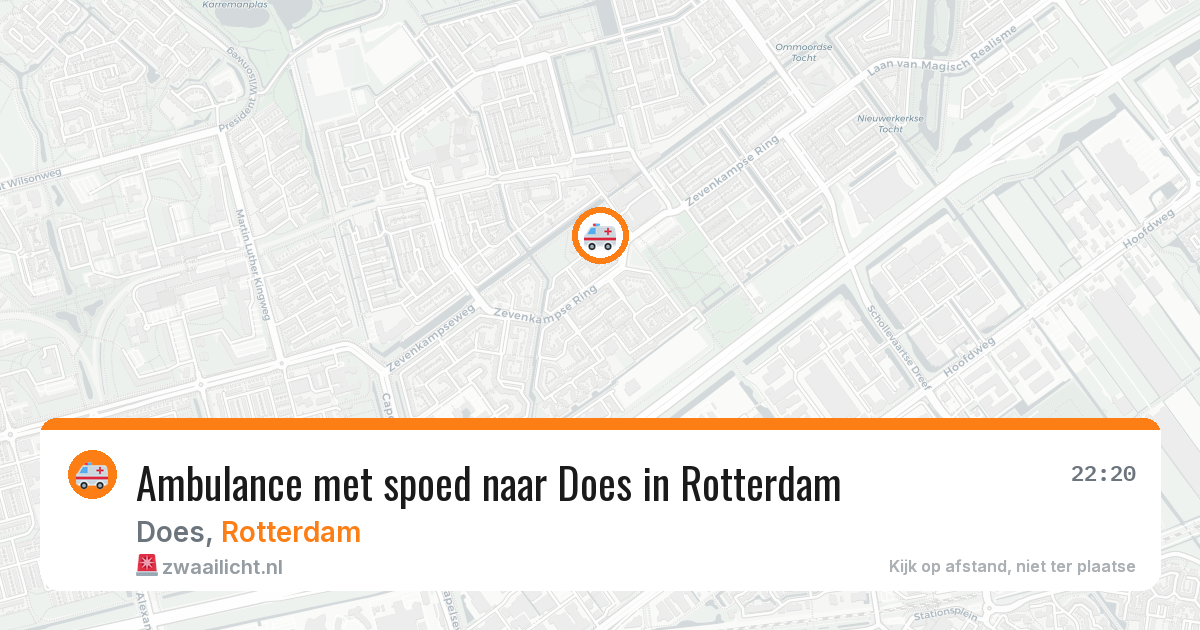 Ambulance met spoed naar Does in Rotterdam — 20 apr 2026