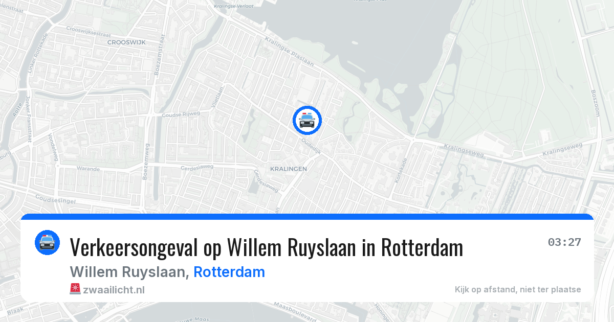 Verkeersongeval op Willem Ruyslaan in Rotterdam — 15 mei 2026