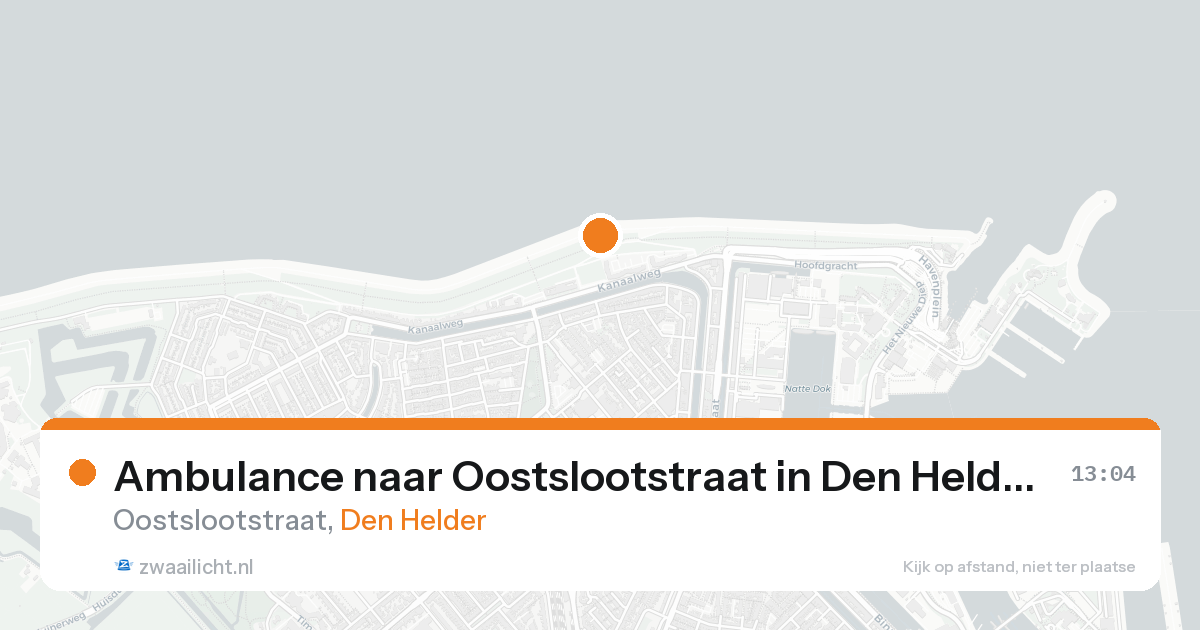 Ambulance naar Oostslootstraat in Den Helder — 19 aug 2026