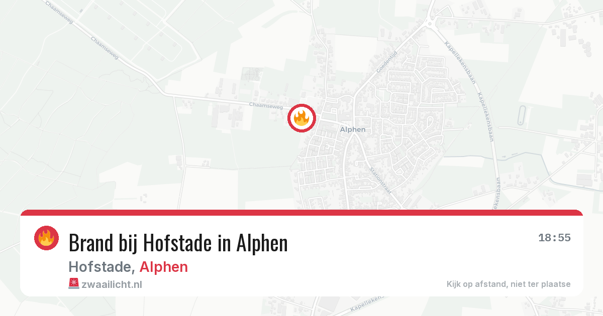 Brand bij Hofstade in Alphen — 6 jul 2026