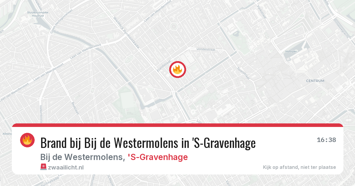 Brand bij Bij de Westermolens in 'S-Gravenhage — 5 jun 2026
