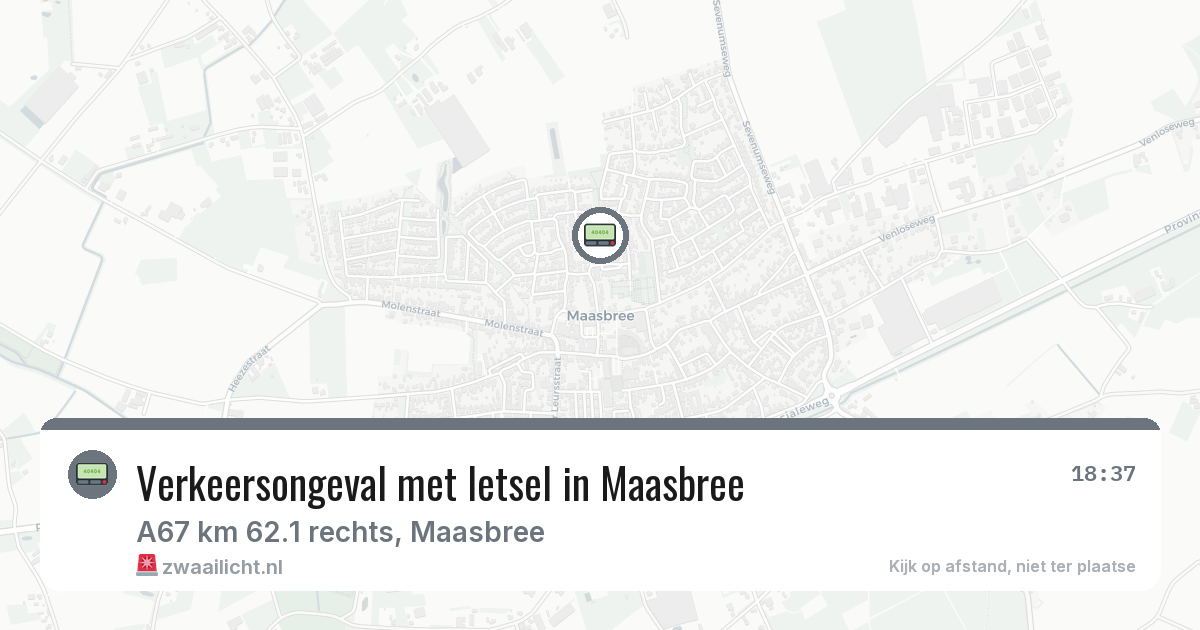 Verkeersongeval met letsel in Maasbree — 6 apr 2026