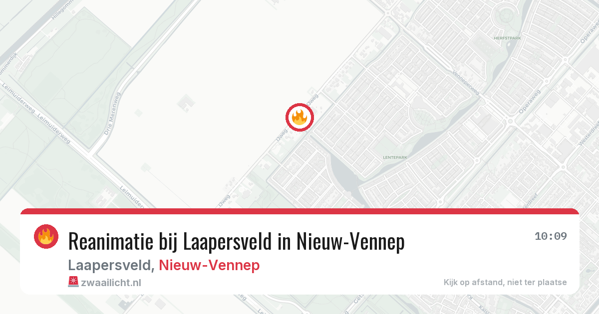 Reanimatie bij Laapersveld in Nieuw-Vennep — 10 apr 2026