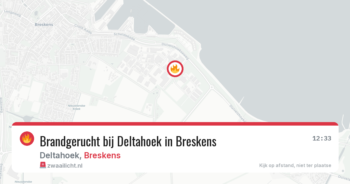 Brandgerucht bij Deltahoek in Breskens — 29 mei 2026