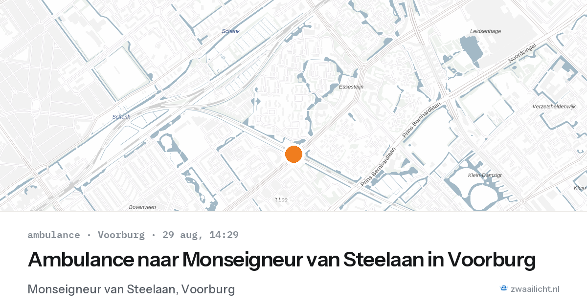 Ambulance naar Monseigneur van Steelaan in Voorburg — 29 aug 2026
