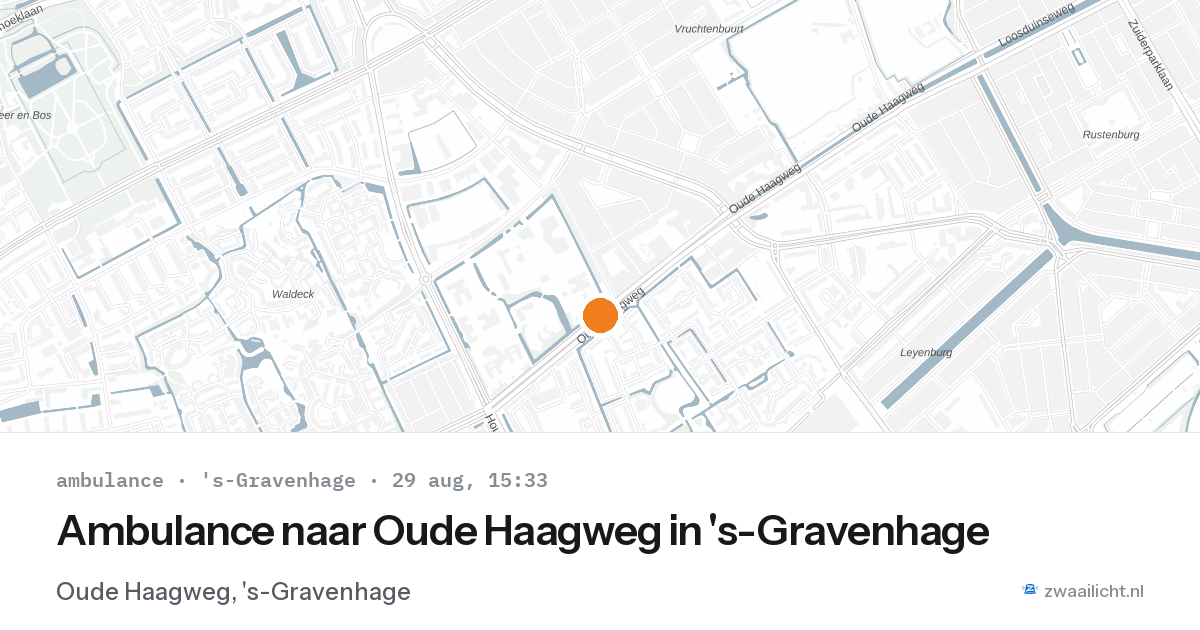 Ambulance naar Oude Haagweg in 's-Gravenhage — 29 aug 2026